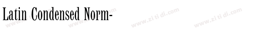 Latin Condensed Norm字体转换